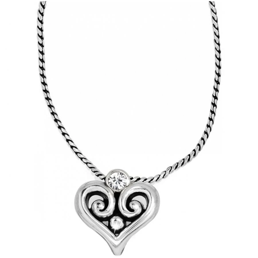 Alcazar Heart Badge Clip Necklace Alcazar Heart Badge Clip Necklace -Fashion-Accessories-Brighton alcazar heart badge clip necklace silver 0 063433c4 d599 4ba7 90bd 18cff2ac17ff