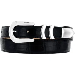 Catera Taper Belt -Fashion-Accessories-Brighton catera taper belt black 0