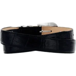 Catera Taper Belt -Fashion-Accessories-Brighton catera taper belt black 1