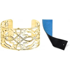 Christo Paris Wide Cuff Bracelet Set -Fashion-Accessories-Brighton christo paris wide cuff bracelet set gold bali blue 3 f57369f8 9adf 44e4 819e 83e601990628