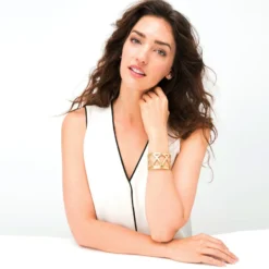 Christo Sydney Wide Cuff Bracelet -Fashion-Accessories-Brighton christo sydney wide cuff bracelet gold 2 ab5d5e90 a54a 4d80 a5ac e3140ee3a2c3