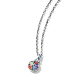 Colormix Domed Necklace -Fashion-Accessories-Brighton colormix domed necklace silver multi 3