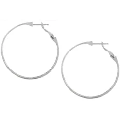 Contempo Large Hoop Earrings 2 Contempo Large Hoop Earrings -Fashion-Accessories-Brighton contempo large hoop earrings silver 2