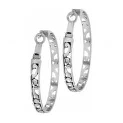 Contempo Large Hoop Earrings 3 Contempo Large Hoop Earrings -Fashion-Accessories-Brighton contempo large hoop earrings silver 3