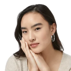 Contempo Large Hoop Earrings 4 Contempo Large Hoop Earrings -Fashion-Accessories-Brighton contempo large hoop earrings silver 4