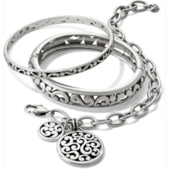 Contempo Medallion Link Bracelet -Fashion-Accessories-Brighton contempo medallion link bracelet silver 2 036ab8c9 e76e 4f3e a15e f757e3e1892b