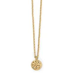 Contempo Medallion Petite Necklace -Fashion-Accessories-Brighton contempo medallion petite necklace gold 0