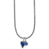 Dazzling Love Blue Heart Charm Necklace