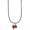 Dazzling Love Red Heart Charm Necklace