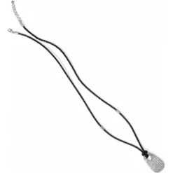 Elan Long Leather Necklace 2 Elan Long Leather Necklace -Fashion-Accessories-Brighton elan long leather necklace silver black 2 a88e9ad7 9c2a 4c4b bb3f c64952670cef