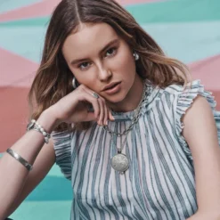 Essex Convertible Necklace -Fashion-Accessories-Brighton essex convertible necklace silver 4