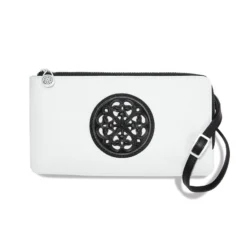 Ferrara Duet Zip Pouch -Fashion-Accessories-Brighton ferrara duet zip pouch black white 0