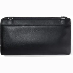 Ferrara Duet Zip Pouch -Fashion-Accessories-Brighton ferrara duet zip pouch black white 2