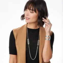 Ferrara Equestra Long Necklace -Fashion-Accessories-Brighton ferrara equestra long necklace silver 2 c5290f2a 1a47 4d61 95bc 842de6555f99