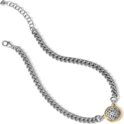 Ferrara Two Tone Necklace -Fashion-Accessories-Brighton ferrara two tone necklace silver gold 2 47e2034b 21c9 4ba1 a1e7 bcf20dae5f44