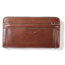 Ferrara Woven Zip Around Wallet -Fashion-Accessories-Brighton ferrara woven zip around wallet whisky cognac 2 5f20a087 c5f4 4391 8194 0daf4fc200ea