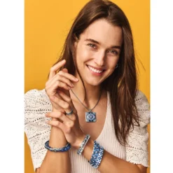 Florabella Round Bangle 2 Florabella Round Bangle -Fashion-Accessories-Brighton florabella round bangle silver blues 2 cd721719 10b3 481b a660 8bcd9a8f8084