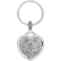 Floral Heart Key Fob -Fashion-Accessories-Brighton floral heart key fob silver 2 68c1fb86 6c44 4e53 be55 1ab4988774a5
