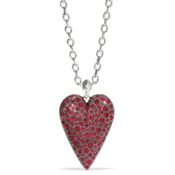 Glisten Heart Convertible Necklace 4 Glisten Heart Convertible Necklace -Fashion-Accessories-Brighton glisten heart convertible necklace silver red 0 07a47e1c 99b3 4cfb aaf7 f47c3b96b8e0