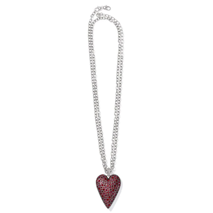Glisten Heart Convertible Necklace Glisten Heart Convertible Necklace -Fashion-Accessories-Brighton glisten heart convertible necklace silver red 1 c200aaa3 8086 498f 883c ec144ff65948