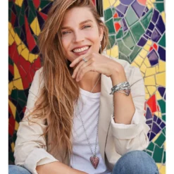 Glisten Heart Convertible Necklace 6 Glisten Heart Convertible Necklace -Fashion-Accessories-Brighton glisten heart convertible necklace silver red 2 462217c4 c5fe 482b 83e2 1ea2344be4f4