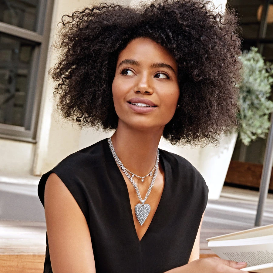 Glisten Heart Convertible Necklace Glisten Heart Convertible Necklace -Fashion-Accessories-Brighton glisten heart convertible necklace silver 3 bf23e563 23a9 4e8b b5f4 fa58e6b64bc0