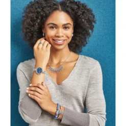 Halo Ice Collar Necklace 2 Halo Ice Collar Necklace -Fashion-Accessories-Brighton halo ice collar necklace silver blue 2