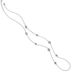 Halo Light Long Necklace -Fashion-Accessories-Brighton halo light long necklace silver white 2 34872a34 73ad 42de b84e e2dca1d4d5b6