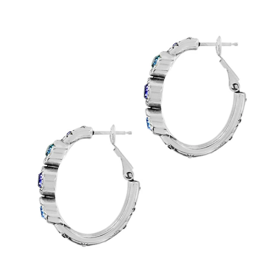 Halo Trio Hoop Earrings Halo Trio Hoop Earrings -Fashion-Accessories-Brighton halo trio hoop earrings silver tanzanite 1 48a89457 79b1 4099 b246 6c4aea6f0fc9