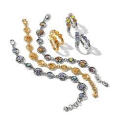 Halo Trio Hoop Earrings 2 Halo Trio Hoop Earrings -Fashion-Accessories-Brighton halo trio hoop earrings silver tanzanite 2 19c6c9e2 ef80 4b45 a491 88916ce7a30e