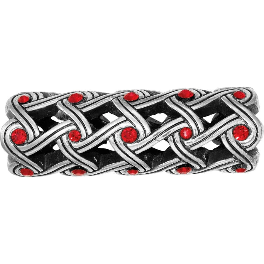 Interlace Long Bead Interlace Long Bead -Fashion-Accessories-Brighton interlace long bead silver red 0
