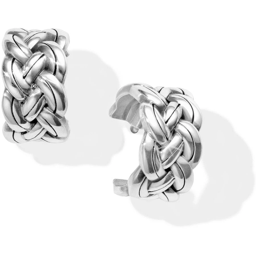 Interlok Woven Hoop Earrings Interlok Woven Hoop Earrings -Fashion-Accessories-Brighton interlok woven hoop earrings silver 0 b0bdd851 1c60 49b0 9361 0f4618016b63