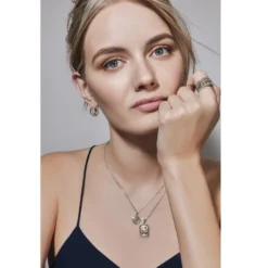 Intrigue Regal Small Hoop Earrings -Fashion-Accessories-Brighton intrigue regal small hoop earrings silver gold 2 e269cc85 d32d 4652 a243 013ad4b96957