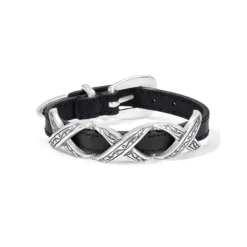 Kriss Kross Etched Bandit Bracelet -Fashion-Accessories-Brighton kriss kross etched bandit bracelet black 0 735d8cce 073a 422b bd94 33486cb44db3