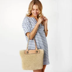 Lena Straw Tote 3 Lena Straw Tote -Fashion-Accessories-Brighton lena straw tote natural 3
