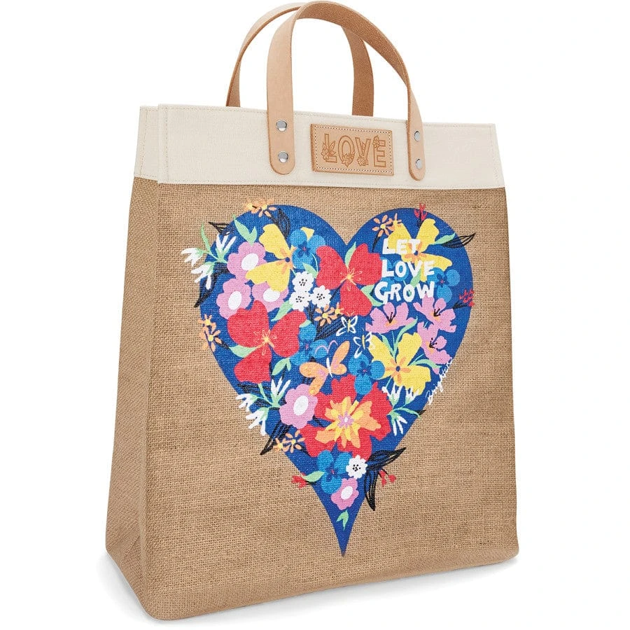 Let Love Grow Burlap Tote Let Love Grow Burlap Tote -Fashion-Accessories-Brighton let love grow burlap tote multi 0 73c0c7e0 31f6 405f 9a34 d8edf58685c5