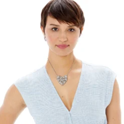 Love Bouquet Necklace -Fashion-Accessories-Brighton love bouquet necklace silver white 3 8a973643 5881 4e73 a823 46eb964e4978