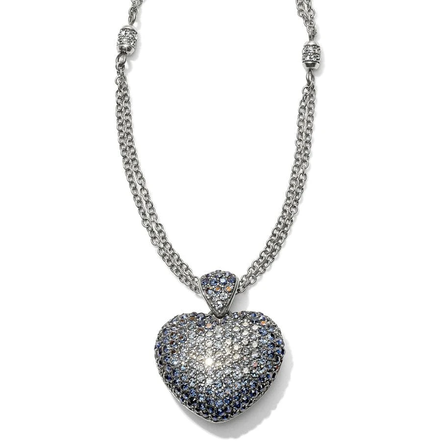 Love Is All You Need Necklace Love Is All You Need Necklace -Fashion-Accessories-Brighton love is all you need necklace silver blue 0