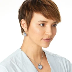 Love Is All You Need Necklace 3 Love Is All You Need Necklace -Fashion-Accessories-Brighton love is all you need necklace silver blue 3