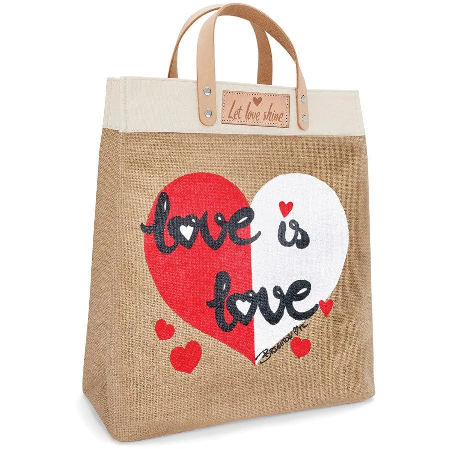 Love is Love Burlap Tote Love Is Love Burlap Tote -Fashion-Accessories-Brighton love is love burlap tote multi 0 dcf87876 823c 48d1 b50f cda259c898ee