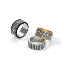 Meridian Ring -Fashion-Accessories-Brighton meridian ring black silver 2