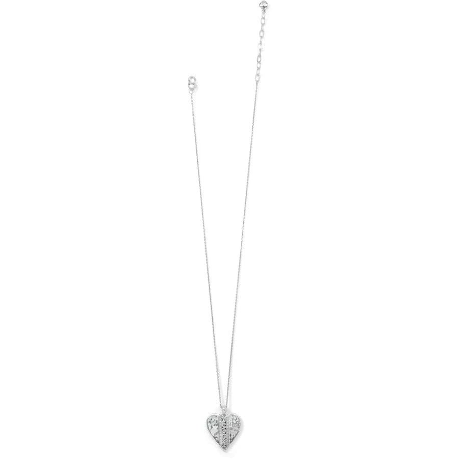 Mingle Adore Heart Necklace Mingle Adore Heart Necklace -Fashion-Accessories-Brighton mingle adore heart necklace silver 1