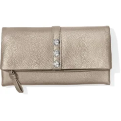 Nolita Shimmer Large Wallet -Fashion-Accessories-Brighton nolita shimmer large wallet zinc pearl 0