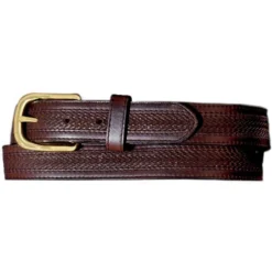 Oil Tan Embossed W/ Stitching Belt