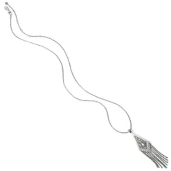 Pebble Disc Convertible Fringe Necklace -Fashion-Accessories-Brighton pebble disc convertible fringe necklace silver 2 2aaa4499 bf2d 4b35 a2ea 9bba0fc94a2c