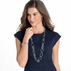 Pebble Slim Hinged Bangle -Fashion-Accessories-Brighton pebble slim hinged bangle silver 2 47d7674a 4f95 467b 84ea 13a5991020e9