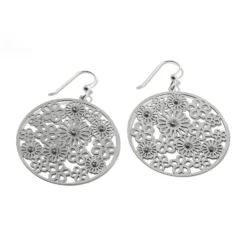 Posey Disc French Wire Earrings -Fashion-Accessories-Brighton posey disc french wire earrings silver 1 67248c08 808d 4dc0 ae02 c7f1639b33be