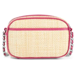 Rosie Straw Camera Bag -Fashion-Accessories-Brighton rosie straw camera bag natural orchid 2
