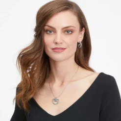 Sea Of Love Crystal Hoop Earrings -Fashion-Accessories-Brighton sea of love crystal hoop earrings silver blue 2 bdc30bbd 3db4 4dc6 a9e2 74cc2baac73a