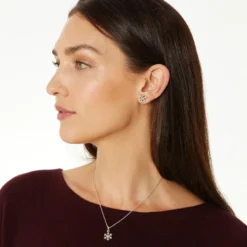 Snowflake Dazzle Necklace -Fashion-Accessories-Brighton snowflake dazzle necklace silver 3 66d83720 9c67 4f70 bde3 c2a49f5bf238